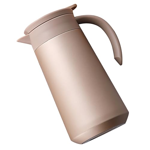 サーモス ポット ステンレス魔法瓶 保温ポット 卓上ポット 大容量 長時間保温 ワンクリック出水 真空断熱 シール漏れ防止 保温 保冷 おしゃれ 旅行 アウトドア 家庭用 業務用 (金色,0.8L)