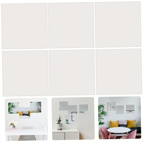 ULDIGI 6 Peças Adesivos De Parede Decalque De Parede Espelho Adesivo Decoração Adesivo De Parede Esp