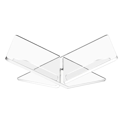 Transparent Acrylic Book Holder Cookbook Display Stand Open Book Display Stand for Display Reading Cookbook Magazine