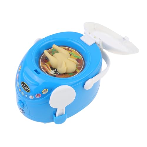 Beaupretty Mini Cuiseur à Riz Bleu pour Garçon et Filles, Appareil Électroménager de Simulation sans Piles, Éducatif Créatif et Compact, pour Jeu D’Imitation et Fête, 131g