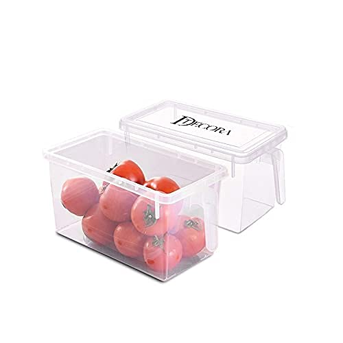 See full amazon price history chart for DDecora Fridge Storage Pack of 4 Refrigerator Organizer Container Square Handle Food Storage Organizer Boxes - Clear with Lid, Handle DDecora Fridge Storage Pack of 4 Refrigerator Organizer Container Square Handle Food Storage Organizer Boxes - Clear with Lid, Handle (B09FT31FM6) Amazon Price History, Amazon Price Tracker
