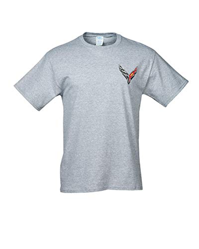 C8 Corvette Next Gen American Legacy Born in the USA Men's T-Shirt - Officially Licensed Chevrolet Short Sleeve Tee Shirt2