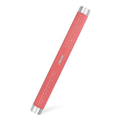 LEMCASE Rolling Pin - Roller Made of Silicone Without Handle, Perfect Baking Accessories for Cookie, Pizza, Pie, Cake, Pasta Dough, 40cm | Red Cover