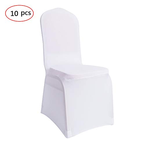 GNEGNI Fundas para sillas, Lavable Extraíble Funda, Muy fácil de Limpiar, Duradera Modern Bouquet de la Boda, Hotel, Decor Restaurante - Pack de 10