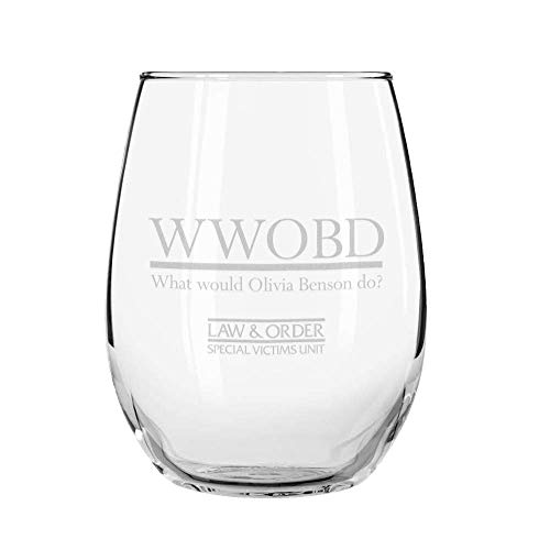 NBC Law & Order: SVU WWOBD Stemless Wine Glass