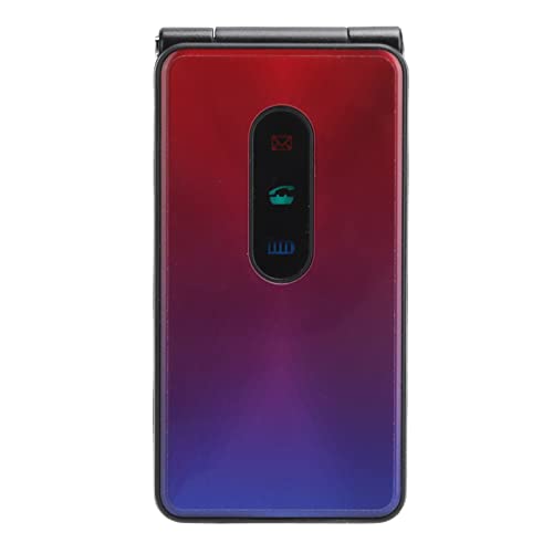 Vbestlife Portable Mini 2G Flip Phone, 2.4In Screen Unlocked Ultra Thin Flip Phone Pocketsize Flip Phone Support Dual Card Dual Standby Hd Camera Replaceable Battery(Big Red) #TOP7