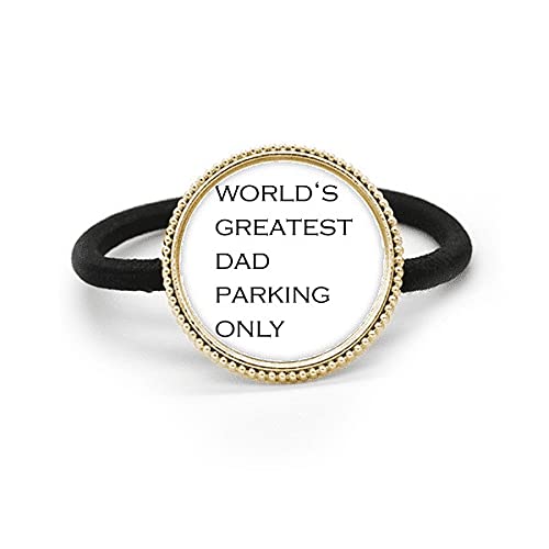 World's Greatest Dad Festival Citazione per capelli in metallo argentato e fascia in gomma