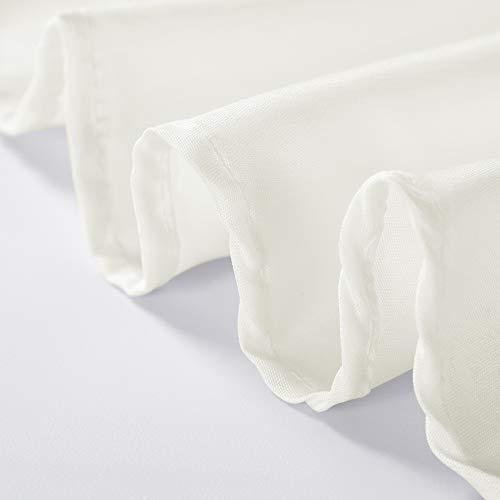 Rectangle Tablecloth 60X102 Inch Washable Polyester Fabric Table Cloth For Wedding Party Dining Banquet Decoration（12 Pack 60X102, Ivory） #TOP6