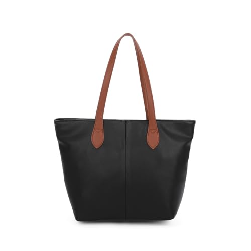 Sac fourre-tout cuir végétalien et grand sac à bandoulière femme réglable
