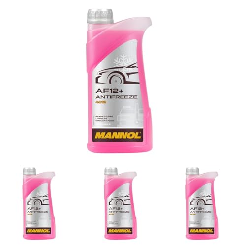 MANNOL Antigel Liquide de Refroidissement MN4012-1 Radiateur Auto Auto Moteur - Lot de 4