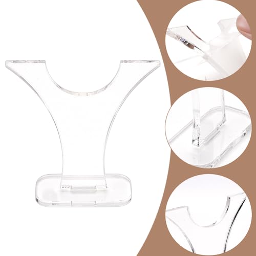 MAYJOYDIY 1 Pair Acrylic Sword Display Stand Clear Sword Collection Display Stands Assembled Lightsaber Stand Blade Scabbard Display Table Support for Sword Collection Exhibit (Transparent)