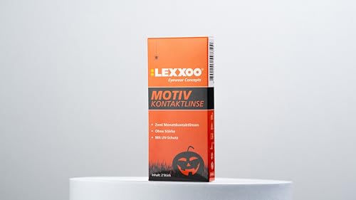 LEXXOO Farbige Kontaktlinsen Zombie I für Halloween, Weiss, ohne Stärke – Ansicht 4