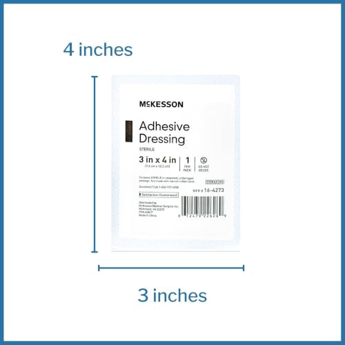 McKesson Adhesive Dressing, Sterile, Cotton, White, 3 x 4 in, 100 ct - image 4