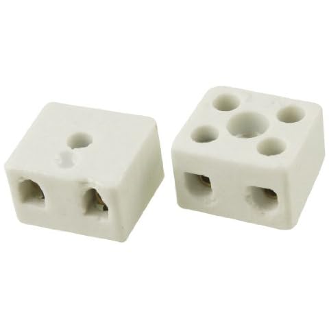 Uxcell 2 Way 16A Ceramic Terminal Blocks Cover