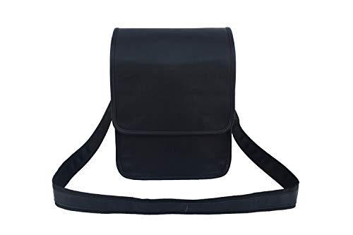 Black Leather Crossbody Messenger Bag Fits iPad/Tab Mini, Men Women Teens Satchel Handbag Sling Bags, 11 Inch Small2
