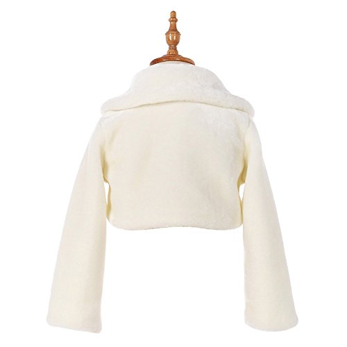 Fankeshi Ivory Faux Fur Flower Girl Bolero Shrug Accessories Princess Cape S #TOP3