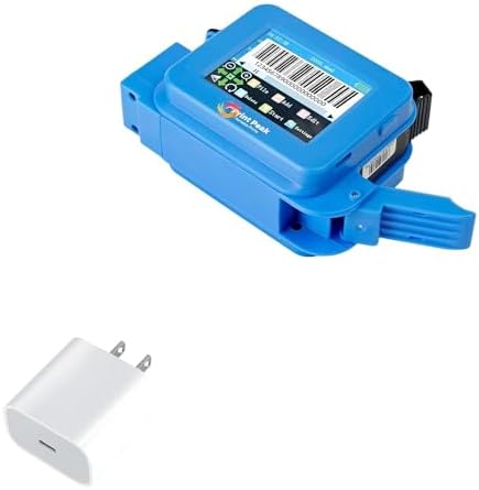 BoxWave Charger Compatible with PrintPeak Mini Handheld Inkjet Printer - PD GAN miniCube (30W), 30W Tiny PD GAN Type-C Wall Charger - Winter White image 2