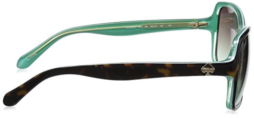 Kate Spade New York womens Ayleen Sunglasses, Havana Green/Gray Gradient Aqua, 56 mm US3