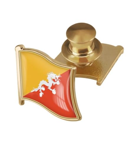 Image of vmcoatdu Country Flag Backs Locking Pin Keepers Locking Clasp Pin Badge International Travel Brooch Metal Alloy Souvenir Pin 0.75x0.7 Inch Small Pin
