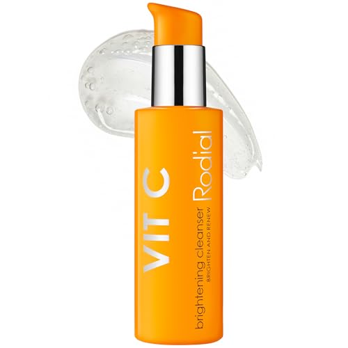 Rodial Vitamin C Brightening Cleanser 135ml – Daily Cleansing Gel Formula with Vitamin C and Fruit AHAs for Brighter, Smoother, Even-Toned Skin