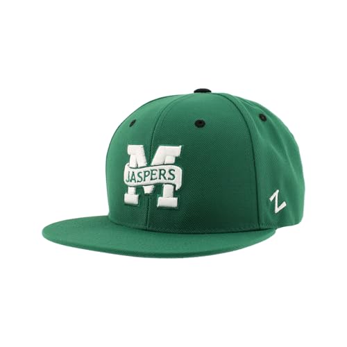 Zephyr Manhattan University Jaspers Green Z11 Adjustable Snapback Cap - NCAA, Flat Bill 6-Panel College Baseball Hat