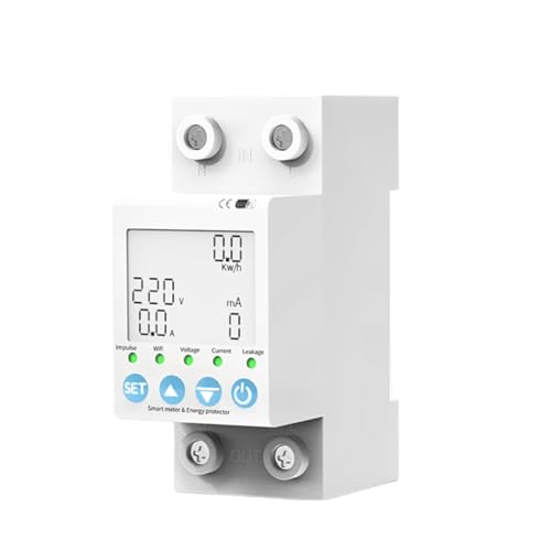 Disjoncteur intelligent contre la surconsommation avec compteur LCD 2P - 2