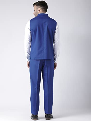 Image of hangup Men's Synthetic Notch Lapel Suit (2BasketTR RoyalBlue 40 Royal Blue