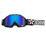 O'NEAL | Fahrrad- & Motocross-Brille | MX MTB DH FR Downhill Freeride | Hochwertiges 3D-Formmaterial für ultimative Klarheit, UV-Schutz | B-10 Goggle | Unisex | Schwarz Grau verspiegelt | One Size