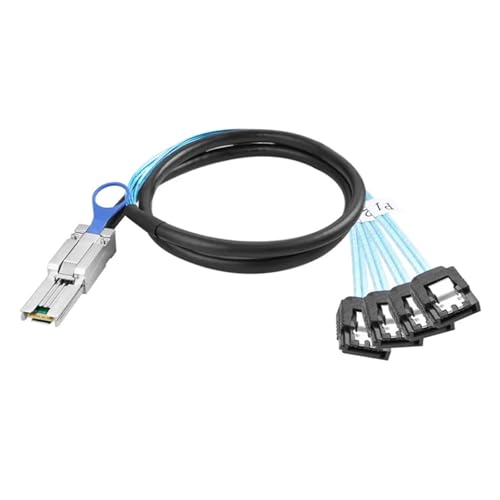 Cable adaptador SFF-8088 a 4 SATA 7Pin 1m miniatura 3
