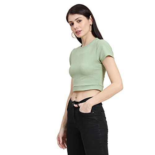 Image of KERI PERRY Women's Spandex Western Top(Light Green)