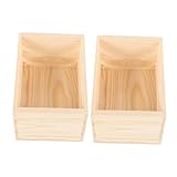 COHEALI Juego de 2 Minicajas de Madera Realistas Cestas de Almacenamiento en Miniatura para Cocina Casa de Muñecas Y Paisaje