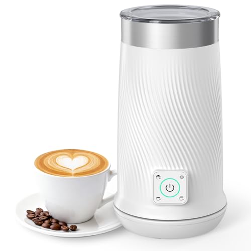 Wowteam Milk Frother, 4-in-1 Electric Milk Steamer, Warm and Cold Milk Warmer and Foam Maker for...