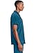 Cherokee Infinity Mens Tuckable V-Neck Scrub Top Modern Fit, 2 Pockets, Zip Chest Pocket, Rib-Knit, 360° Stretch - CK910A, L, Caribbean Blue