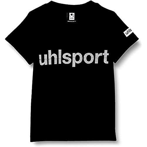 uhlsport Essential Promo, Maglietta a mancihe Corte con Logo, Nero (Schwarz), XL