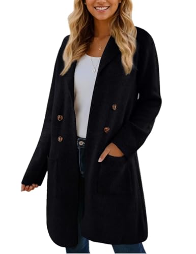 Image of CiCiBird Women Fall Long Cardigan Sweater Trendy Knit Jacket Coat Dressy Blazer Coatigan