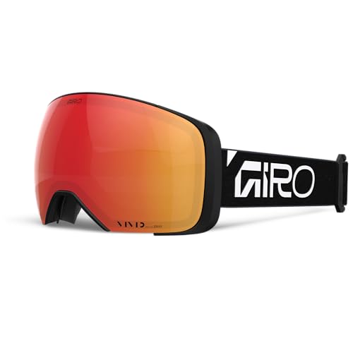 Giro Comp Asian Fit - Gafas de esquí para hombres, mujeres y jóvenes, marca negra, brasa vívida e infrarrojos vívidos