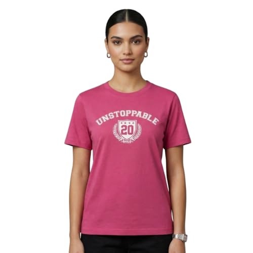 Image of Nobero Women's Graphic Printed T-Shirt | Regular Fit 180 GSM Cotton Tee for Women | Comfortable Round Neck Casual Wear
