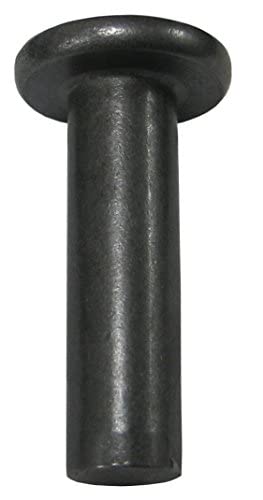 1/4" Dia. X 3/8" Length Steel Solid Rivet, Flat Head, ZINC Finish (Pack of 1 LB - Approximately 100 Pieces)