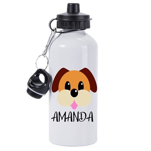 Pickhut Personalised Dog Water Bottle 500ml Back to School Gift for Kids
