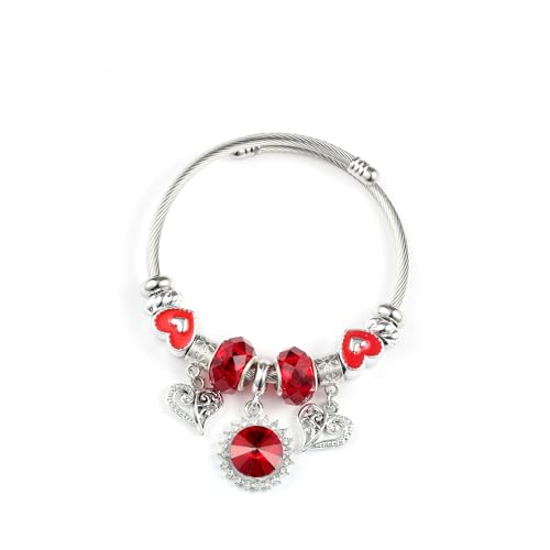 Weebee Charm Bracelet, Adjustable Stainless Steel Bracelet, Fashion Anime Cartoon Accessories for Ladies Women Girls Friendship Wife Birthday Gift