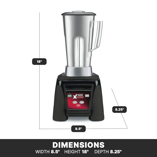 Image of Waring Blender with Electronic Keypad & 64 oz. Stainless Steel Jar | Xtreme Blender, 3.5 HP Commercial Motor, 75+ Drinks a Day, Frozen Drinks & Smoothies for Bars & Restaurants, NSF Certified