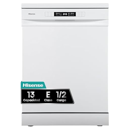 Hisense HS622E10W - Lavavajillas, Capacidad para 13 servicios, 60 cm, Programa ECO, Silencioso, 2, Filtro autolimpiable, Contador digital, Libre instalación, Blanco | Ya disponible en tu tienda friki favorita! En mundofriki.es!