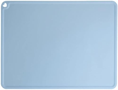 Tapete de silicona para alimentación de mascotas, perro y gato, mantel individual con borde elevado, antideslizante, impermeable, bandeja de comida