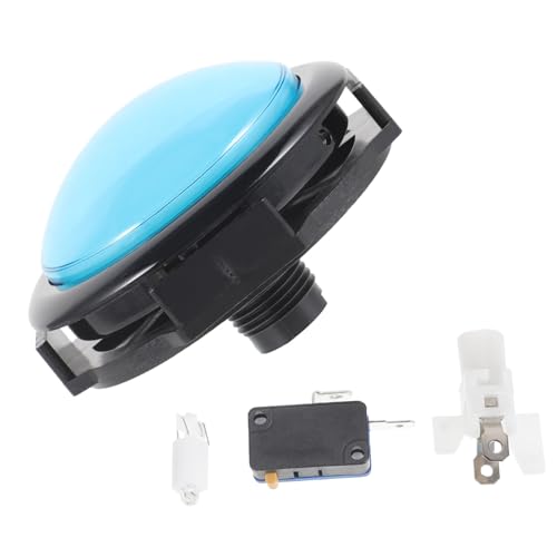 Gatuida Pulsante con Luce LED e Supporto, Pulsante di Ricambio in Metallo e Plastica Resistente, per Macchine da Gioco, Uso Domestico, Scuola e Serate di Competizione