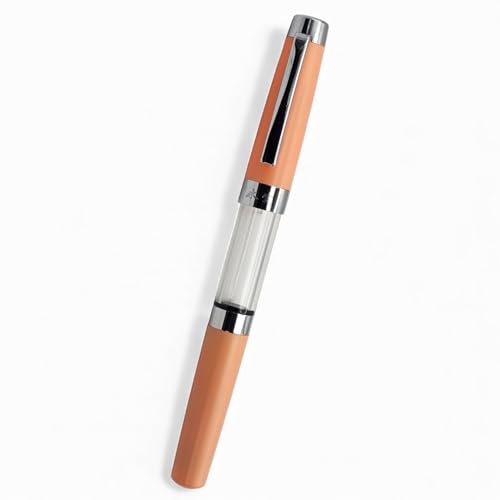 Image of Venti Fountain Pen - Metal Luxury Pen, Schmidt Nib (Medium), Best Pen Gift Set for Men & Women, Professional, Executive, Office, Nice Pens,Return Gift (F3024-Orange)