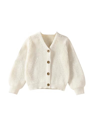 GORGLITTER Girl's Cardigan Cute Button Down Long Sleeve V Neck Knitted Fall Trendy 2025 Sweaters Top