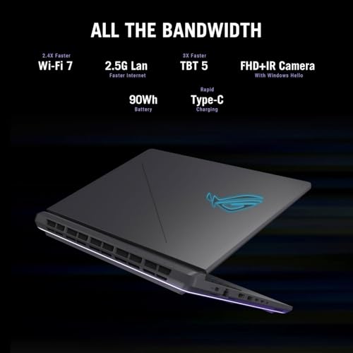 Image of ASUS ROG Strix G18 Gaming Laptop (2025), NVIDIA RTX 5080 16GB GDDR7, Intel Ultra 9 275HX, 2.5K 240Hz Premium Rog Nebula Display, WiFi 7, 64 GB DDR5 RAM, 8 TB SSD, Windows 11 Pro & Office License