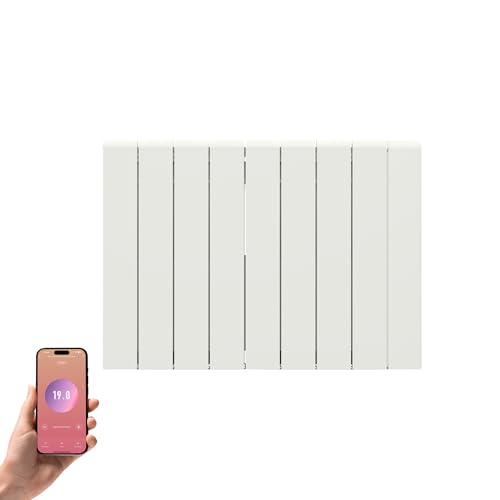 Radiador eléctrico aluminio inercia secador cerámica conectado WIFI 2000W Termostato programable Blanco Cosyup Ulya Garantía 3 años