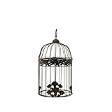 cage oiseaux ancienne bois Couleur(s) : Marron CHEMIN DE CAMPAGNE Cage à Oiseaux décorative Ancienne métal Marron ø13x23cm