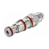 Sourcefy 77303GT OEM Counterbalance Valve, Chrome, Metal, Carbon Steel Body, 2-Port, 1 inch Threaded Inlet, NPT Outlet, 3500 PSI, For Genie S-60, TZ-34/20, Z-45/25